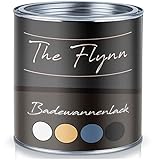 The Flynn Badewannenlack SET hochwertige Badewannenbeschichtung in Weiß, Grau, Schwarz und Beige FARBAUSWAHL 2 Komponenten glänzend (1 L, Schwarz)