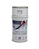 SwissTech Epoxid-Spachtelmasse 1,33 KG – 2K Epoxidharz Reparaturspachtel für Beton, Estrich und Risse – Schnelltrocknend, Schleifbar, Hochfest – für Boden, Wand, Garage und Keller