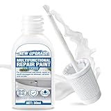 Paistely Emaille Reparatur Lack 30 ml, Badewannenlack Weiß, Emaille Reparaturfarbe Dient zur Reparatur Kleiner Defekte, Kratzer und Risse in Badewannen und Keramik Waschbecken