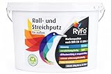 RyFo Colors Roll- & Streichputz Außen 20 kg | 0,5 mm feine Struktur | gebrauchsfertig & abtönbar | weiß matt | wetter- & scheuerbeständig