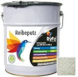 RyFo Colors Reibeputz 2mm 25kg - Fassadenputz, Oberputz, Edelputz, Strukturputz, Fertigputz weiß für innen und außen, witterungsbeständig, weitere Körnungen und Optiken wählbar